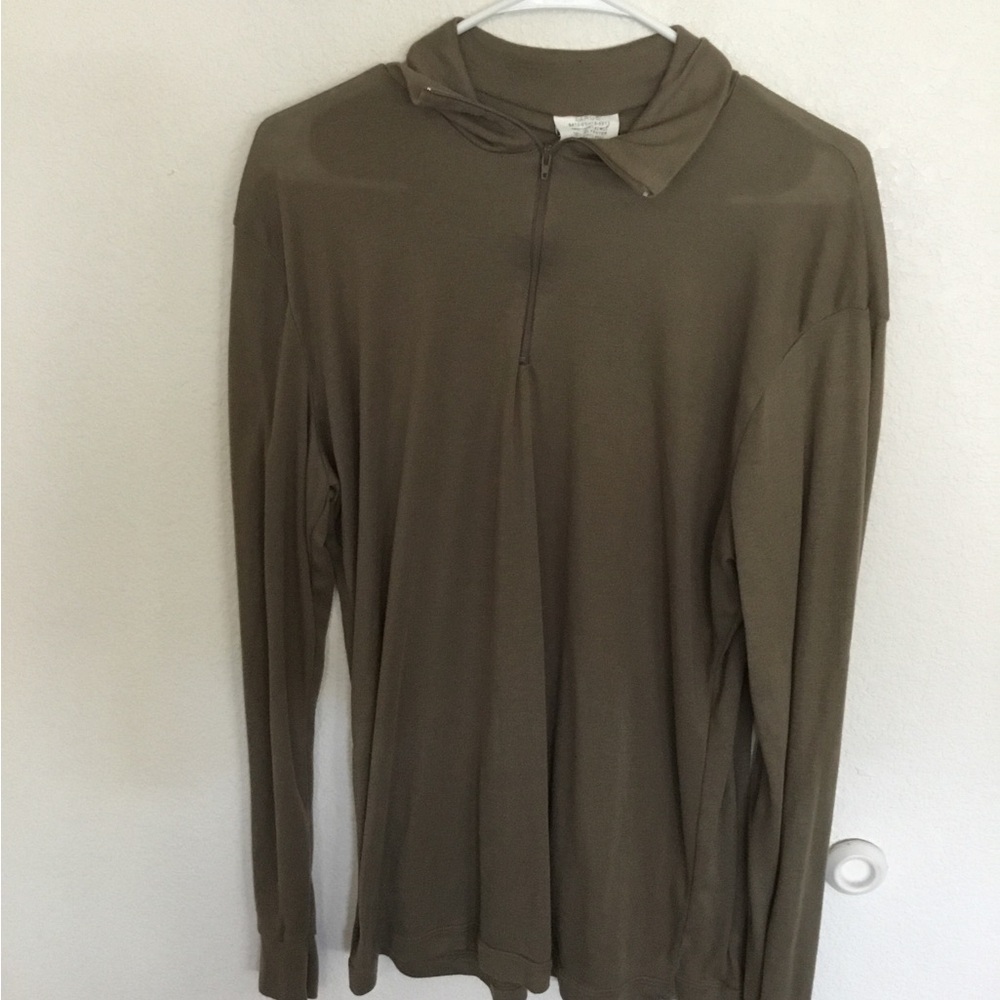 Military coyote brown size large ecwcs layering shirt